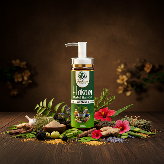 Hakam Herbal Hair Oil – 100% Natural Solution for Hair Fall